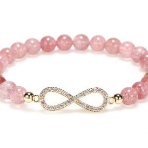 Natural strawberry quartz positivity healing bracelet